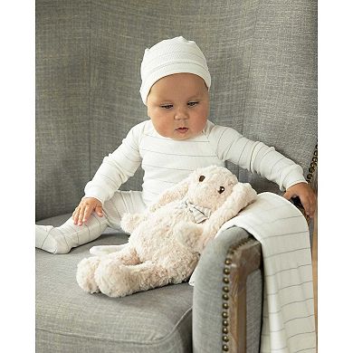 3 Piece Unisex Baby Ribbed Shimmer Stripe Footie Set