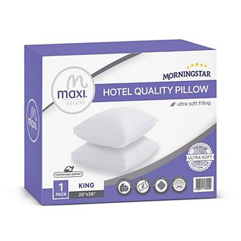 Maxi Cotton Microfiber Fill Breathable Pillow White (1 Pack)