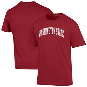Men's Champion Crimson Washington State Cougars Basic Arch T-Shirt