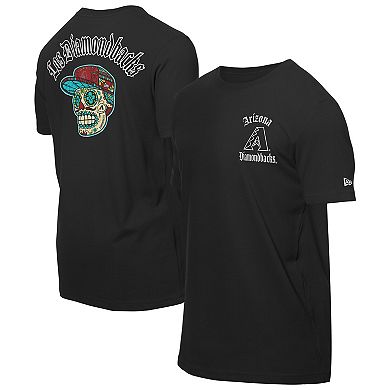 Men's New Era Black Arizona Diamondbacks Sugar Skulls T-Shirt