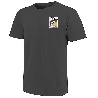 Men's Graphite Florida State Seminoles Comfort Colors Minimal Vista Distressed Graphics T-Shirt