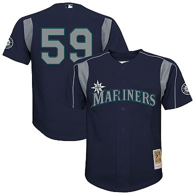 Preschool Mitchell & Ness Felix Hernandez Navy Seattle Mariners Cooperstown Collection Batting Practice Jersey