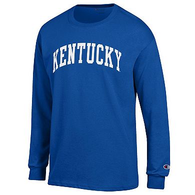 Men's Champion Royal Kentucky Wildcats Basic Arch Long Sleeve T-Shirt