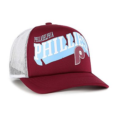 Men's '47 Red Philadelphia Phillies Meander Foam Trucker Snapback Hat