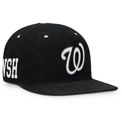 Men's Nike Black Washington Nationals Pro Corduroy Structured Snapback Hat
