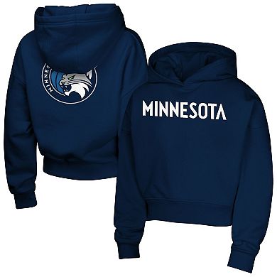 Girls Youth Navy Minnesota Lynx Closer Pullover Hoodie
