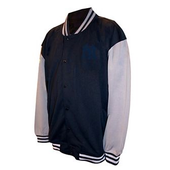 Men's�Profile Black New York Yankees Full-Snap Varsity Jacket