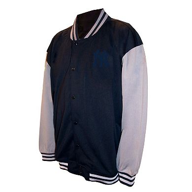 Men's Profile Black New York Yankees Full-Snap Varsity Jacket