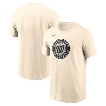 Men's Nike Cream Washington Nationals Camo Logo T-Shirt