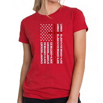 Cross Flag - Women's Premium Blend Word Art T-Shirt