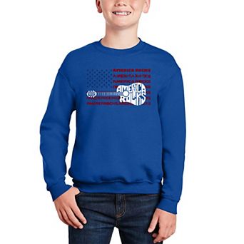 America Rocks - Boy's Word Art Crewneck Sweatshirt