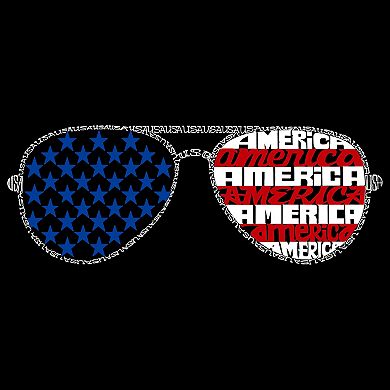 Americana Sunglasses - Women's Word Art V-Neck T-Shirt