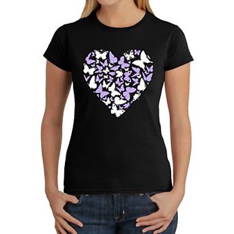 Butterfly Heart - Women's Word Art T-Shirt