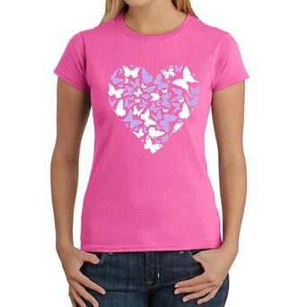 Butterfly Heart - Women's Word Art T-Shirt