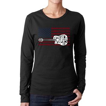 America Rocks - Women's Word Art Long Sleeve T-Shirt