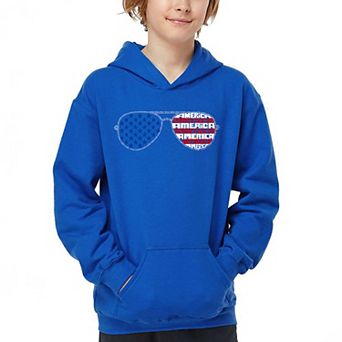 Americana Sunglasses - Boy's Word Art Hooded Sweatshirt