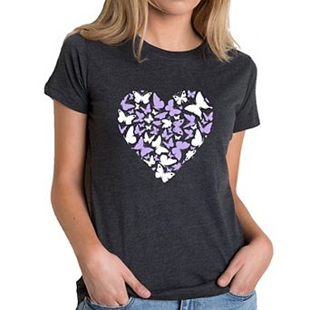 Butterfly Heart - Women's Premium Blend Word Art T-Shirt