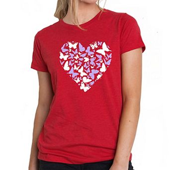 Butterfly Heart - Women's Premium Blend Word Art T-Shirt