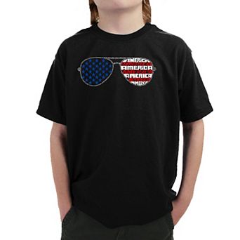 Americana Sunglasses - Boy's Word Art T-Shirt