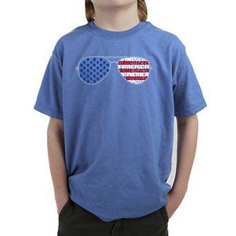 Americana Sunglasses - Boy's Word Art T-Shirt