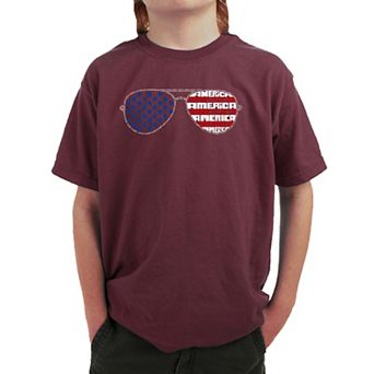 Americana Sunglasses - Boy's Word Art T-Shirt