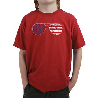 Americana Sunglasses - Boy's Word Art T-Shirt