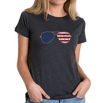Americana Sunglasses - Women's Premium Blend Word Art T-Shirt
