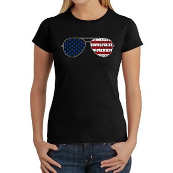 Americana Sunglasses - Women's Word Art T-Shirt