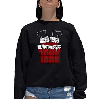Chimney Santa - Women's Word Art Crewneck Sweatshirt