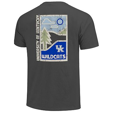 Men's Graphite Kentucky Wildcats Comfort Colors Minimal Vista Distressed Graphics T-Shirt