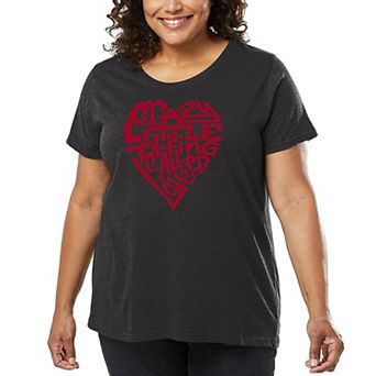 Women's Plus Size Word Art T-shirt - Crazy Little Thing Called Love