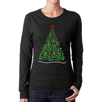 We Wish You A Merry Christmas - Women's Word Art Long Sleeve T-Shirt