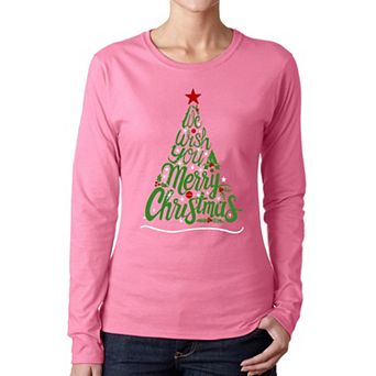 We Wish You A Merry Christmas - Women's Word Art Long Sleeve T-Shirt