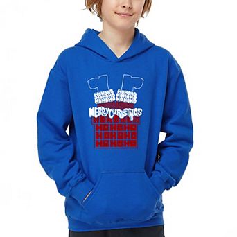Chimney Santa - Boy's Word Art Hooded Sweatshirt