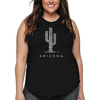 Women's Plus Size Word Art Tank Top - Arizona Cities