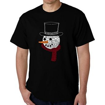 Snowman Face - Men's Word Art T-Shirt