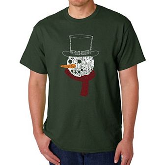 Snowman Face - Men's Word Art T-Shirt