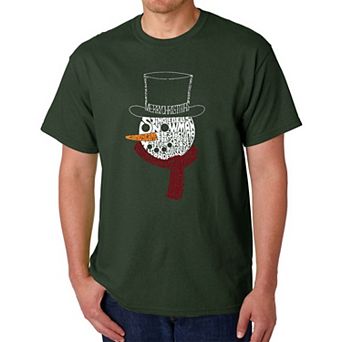 Snowman Face - Men's Word Art T-Shirt