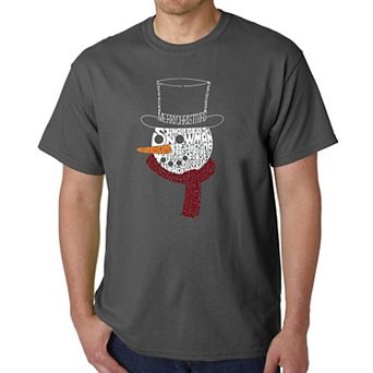 Snowman Face - Men's Word Art T-Shirt