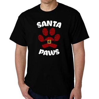 Santa Paws - Men's Word Art T-Shirt