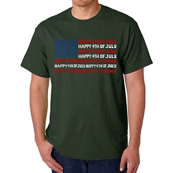 Happy 4th of July - Men's Word Art T-Shirt