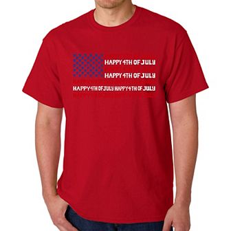 Happy 4th of July - Men's Word Art T-Shirt