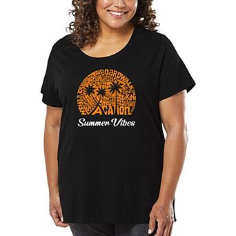 Summer Vibes - Women's Plus Size Word Art T-Shirt