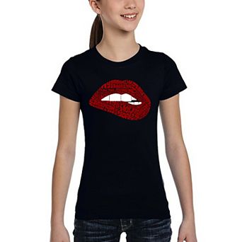 Brooklyn Lips - Girl's Word Art T-Shirt