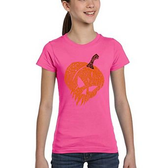 Evil Pumpkin - Girl's Word Art T-Shirt