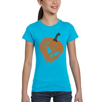 Evil Pumpkin - Girl's Word Art T-Shirt