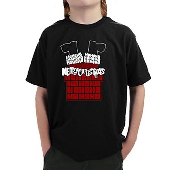 Chimney Santa - Boy's Word Art T-Shirt