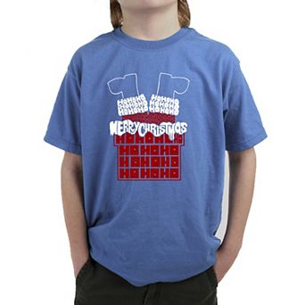 Chimney Santa - Boy's Word Art T-Shirt