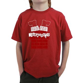 Chimney Santa - Boy's Word Art T-Shirt