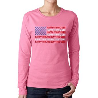 Happy 4th of July - Women's Word Art Long Sleeve T-Shirt